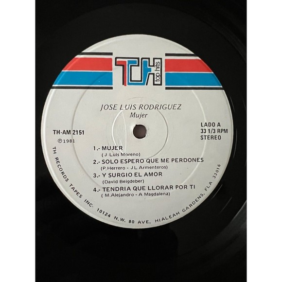 Jose Luis Rodriguez Mujer LP TH Top Hits Records 1981 TH-AM 2151 VG - Picture 5 of 7